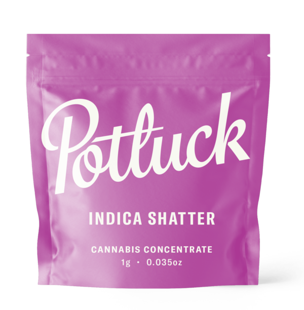 Potluck - Indica Shatter - cannabis Concentrate | Pacific Green Canada