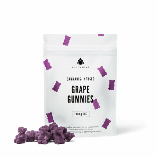 Buudabomb – Grape Gummies 100mg THC | Pacific Green Canada