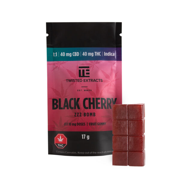 Twisted Extracts – Black Cherry 1:1 Zzz Bombs | Pacific Green Canada