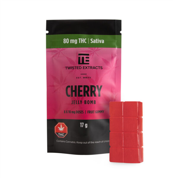 Twisted Extracts – Cherry Jelly Bomb – Sativa – 80mg THC | Pacific Green Canada