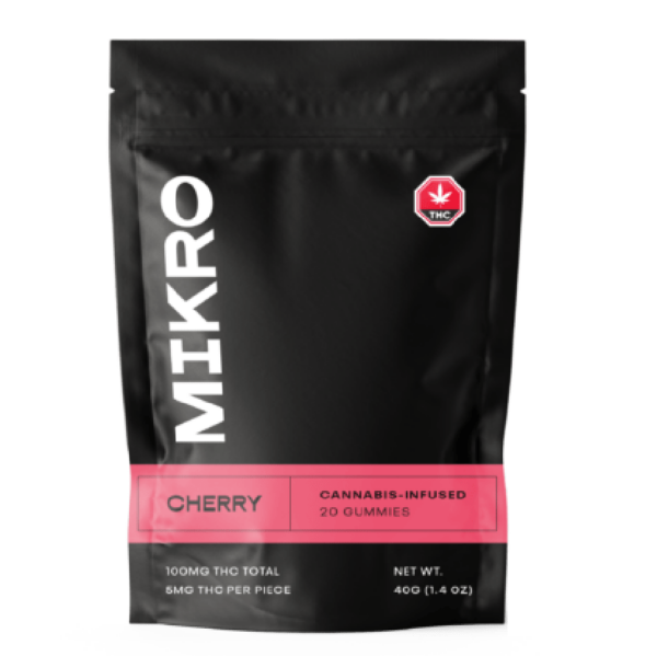 Mikro – THC Gummies – 100mg THC – Cherry | Pacific Green Canada