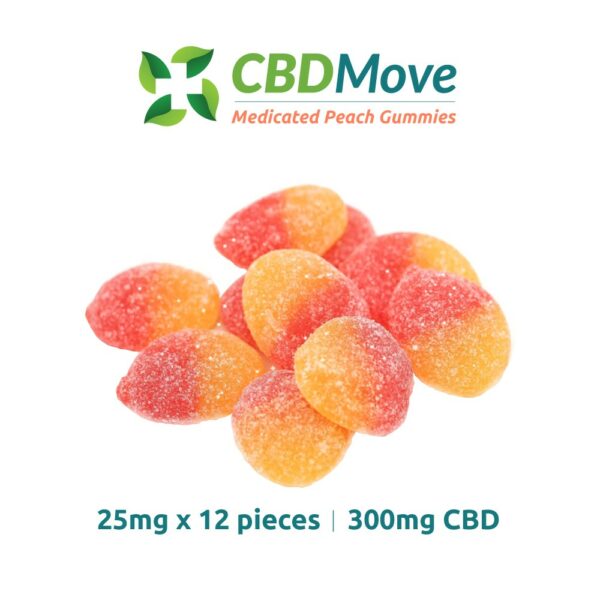 CBD Move – CBD Gummies – Vegan Peaches – 100mg | Pacific Green Canada