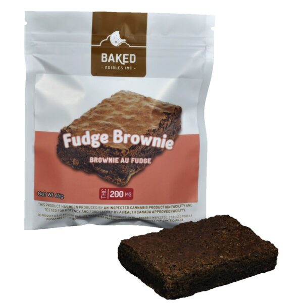 Baked Edibles – Fudge Brownie 200mg THC | Pacific Green Canada