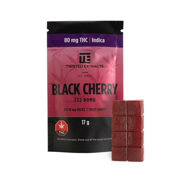 Twisted Extracts – Black Cherry – Zzz Bombs – 80mg THC | Pacific Green Canada