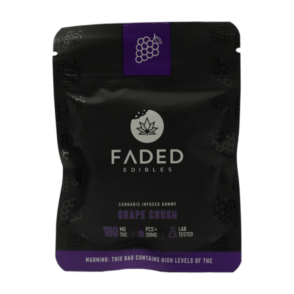 Faded Edibles – Grape Crush – 180mg | Pacific Green Canada