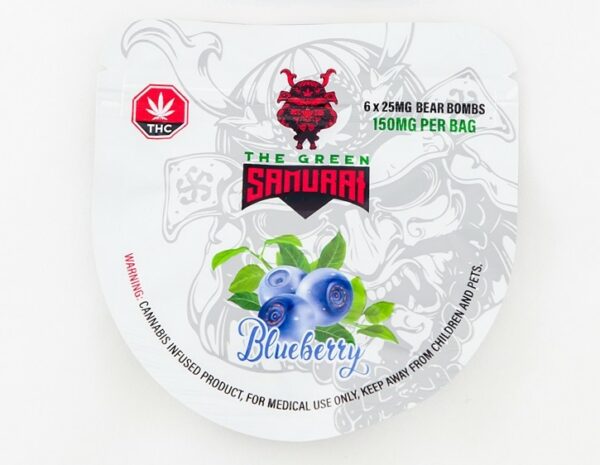 The Green Samurai – Blueberry Gummies – 150mg | Pacific Green Canada