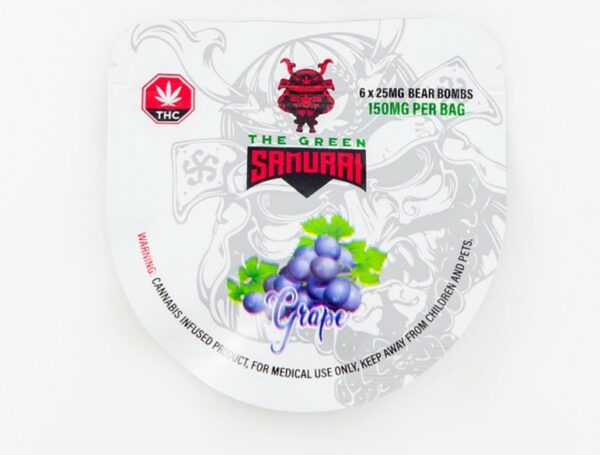 The Green Samurai – Grape Gummies – 150mg | Pacific Green Canada