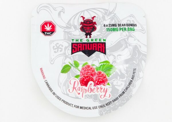 The Green Samurai – Raspberry Gummies – 150mg | Pacific Green Canada