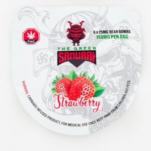 The Green Samurai – Strawberry Gummies – 150mg | Pacific Green Canada