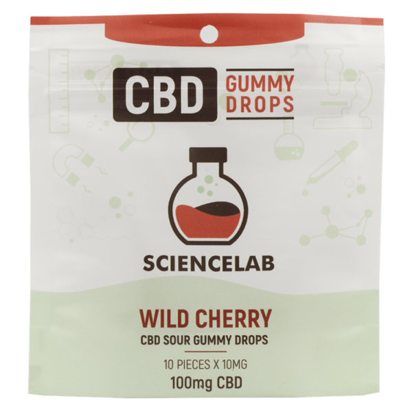 Sciencelab – CBD Sour Gummy Drops – Wild Cherry 100mg CBD | Pacific Green Canada