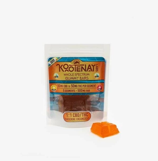 Kootenay Labs – 1:1 Tangerine Creamsicle Gummy – (500mg total) | Pacific Green Canada