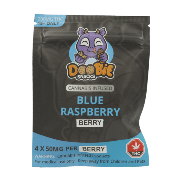 Doobie Snacks – Blue Raspberry – 200mg THC | Pacific Green Canada