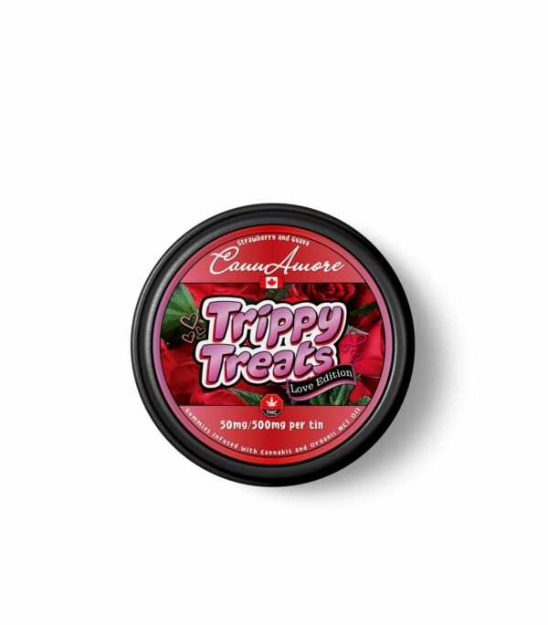 Trippy Treats – Strawberry Guava – CannAmore Love Edition – 500mg THC | Pacific Green Canada