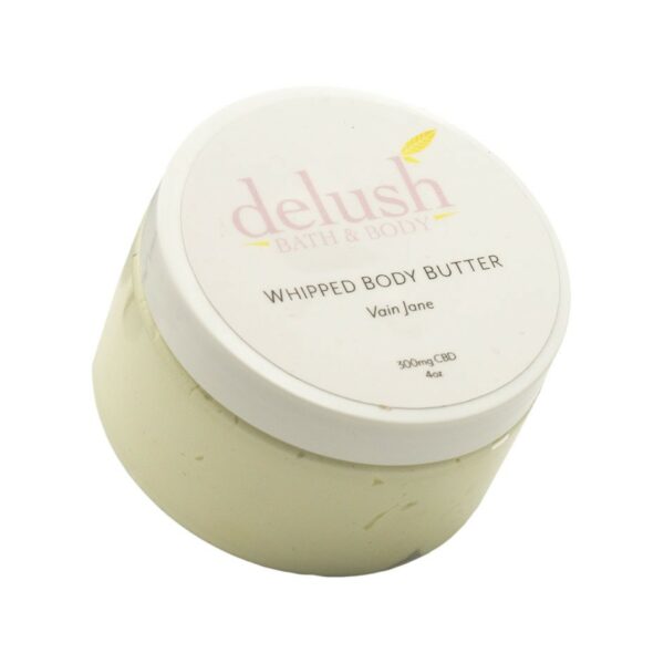 Delush Bath and Body – Whipped Body Butter – Vain Jane 300mg CBD | Pacific Green Canada