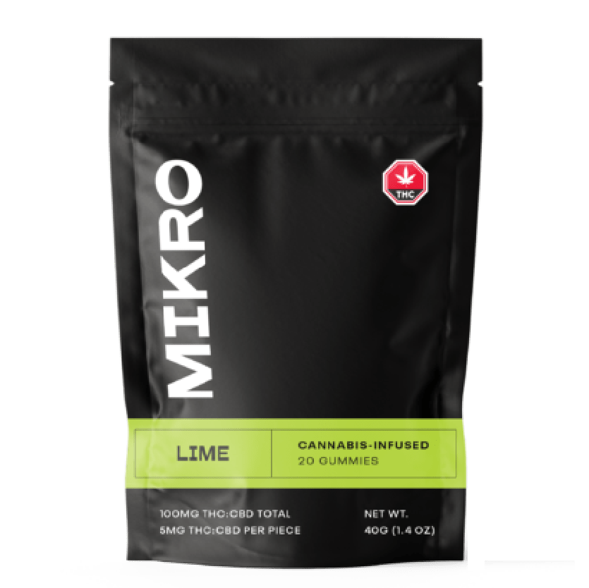 Mikro – 1:1 THC/CBD Gummies – 100mg – Lime | Pacific Green Canada