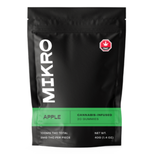 Mikro – THC Gummies – 100mg THC – Apple | Pacific Green Canada