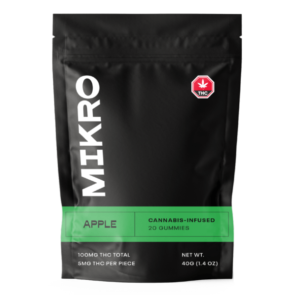 Mikro – THC Gummies – 100mg THC – Apple | Pacific Green Canada