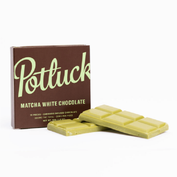 Potluck – Infused Chocolate – Matcha White Chocolate – 300mg THC | Pacific Green Canada