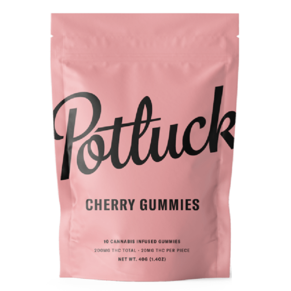 Potluck Extracts – Cherry Gummies – 200mg THC | Pacific Green Canada