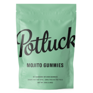 Potluck Extracts – Mojito Gummies (1:1) – 100mg THC / 100mg CBD | Pacific Green Canada