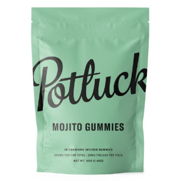 Potluck Extracts – Mojito Gummies (1:1) – 100mg THC / 100mg CBD | Pacific Green Canada