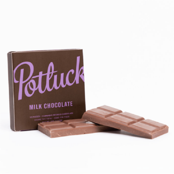 Potluck – Infused Chocolate – Milk Chocolate – 300mg THC | Pacific Green Canada