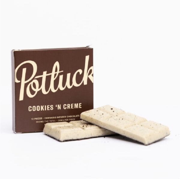 Potluck – Infused Chocolate – Cookies & Cream – 300mg THC | Pacific Green Canada