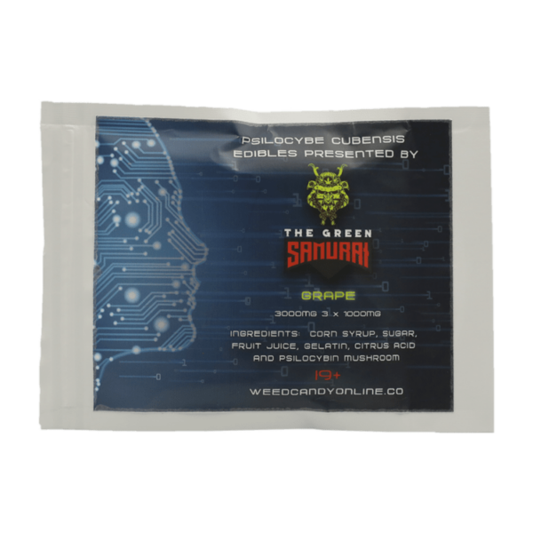 The Green Samurai – Shroom Gummies – Grape – 3g | Pacific Green Canada