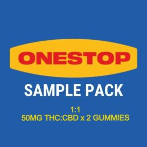 Onestop – Sample Pack – 1:1 – (50mg CBD:THC x 2 Gummies) | Pacific Green Canada